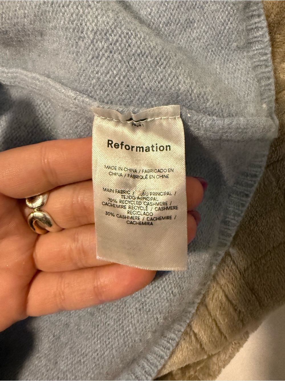 Reformation Powder Blue Cropped Cardigan and Tank Set - Picture 7 of 8